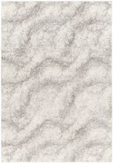 Tapis Shaggy Moderne Ivoire/gris 160x213