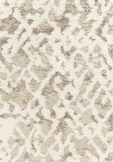 Tapis Shaggy Scandinave Bohème Blanc/beige 160x220