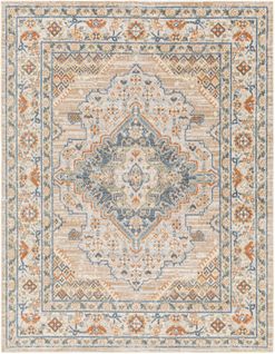 Tapis Vintage Lavable En Machine Beige/bleu 160x213