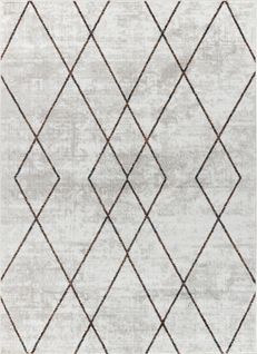 Tapis Scandinave Moderne Gris/orange 200x275