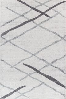 Tapis Scandinave Moderne Blanc/gris 160x220