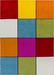 Tapis Scandinave à Carreaux - Multicolore - 200x275cm