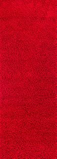 Tapis De Couloir Shaggy Moderne Rouge 80x220