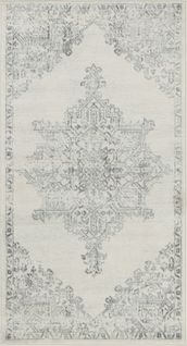 Tapis Vintage Oriental Blanc/gris 80x150