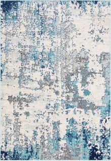 Tapis Abstrait Moderne Bleu/gris/blanc 120x170