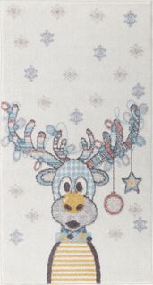 Tapis Enfant Caribou Multicolore/bleu 80x150