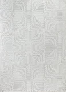Tapis D'intérieur/d'extérieur Scandinave Moderne Blanc 160x220