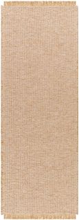 Tapis De Couloir Bohème En Jute Marron Clair/brun Clair 80x220