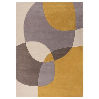 Tapis De Salon Glee En Laine - Jaune - 160x230 Cm