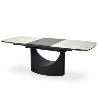 Table à Manger Extensible Céramique Style Marbre 160cm Pava