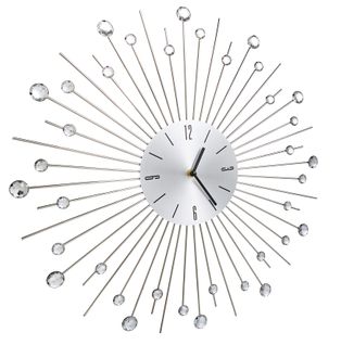 Horloge D.50 cm DIAMOND Argentée