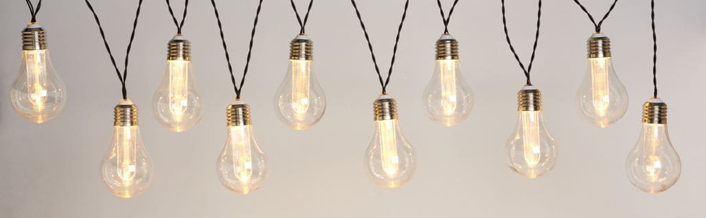 Edison 10 ampoules LED GUIRLANDE Transparent