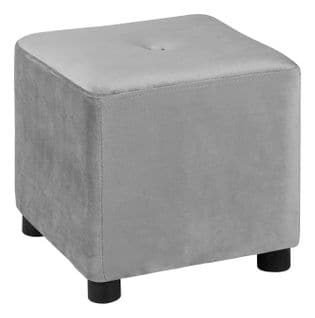 Pouf H. 35 cm JACK VELOURS Gris