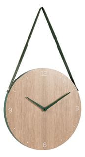 Horloge D40 cm SCANDI Naturel / Vert