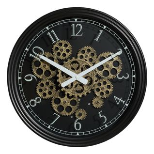 Horloge Ø 38 cm TIMEO Noir et doré