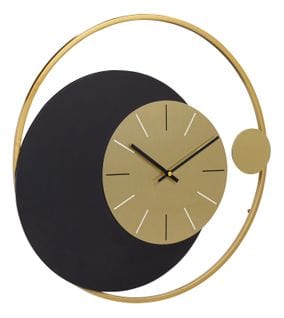 Horloge H. 51 cm UPERCUTE Doré et noir