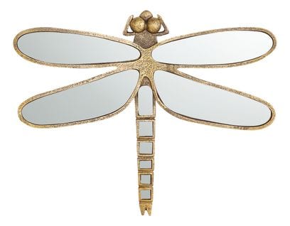 Miroir libellule H. 25,5 cm ULLIBE Doré