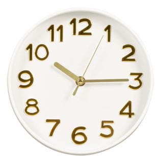 Horloge Ø 20 cm DANNA Blanc et doré