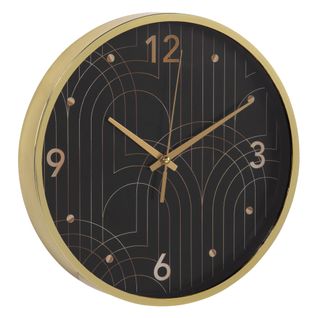 Horloge art déco Ø 24,8 cm VECNA Noir