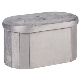 Banc pliable H. 38 cm VELVET Gris