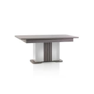 Table rectangulaire 1 allonge PESARO Imitation chêne/gris