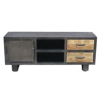 Meuble TV Métal Et Bois Jodhpur 150 Cm - Gris