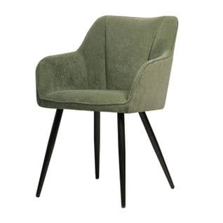 Chaise Repas Rio Vert Pieds Métal Noir - Vert