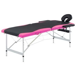 Table De Massage Pliable 2 Zones Inox Noir Et Rose 02_0001808