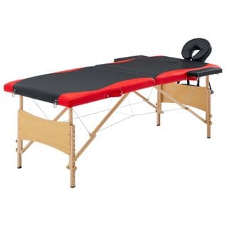 Table De Massage Pliable 2 Zones Bois Noir Et Rouge 02_0001816