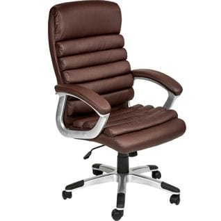 Fauteuil Rembourrage Ondulé Marron