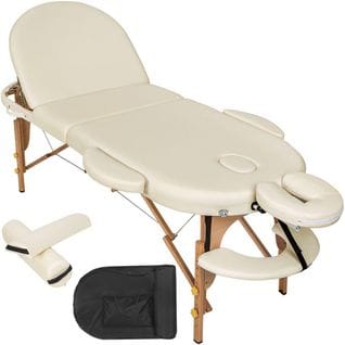 Table De Massage 3 Zones Pliante 10 Cm D’épaisseur Beige 2008129