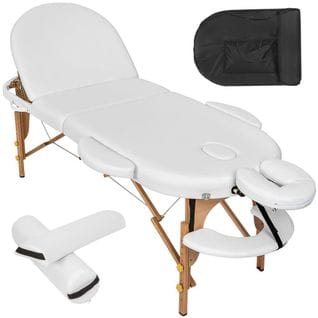 Table De Massage 3 Zones Pliante 10 Cm D’épaisseur Blanc 2008130