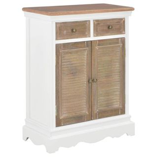 Buffet Bahut Armoire Console Meuble De Rangement Blanc 80 Cm Bois Massif 4402214