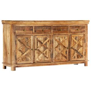 Buffet Bahut Armoire Console Meuble De Rangement Avec 4 Tiroirs 160 Cm Bois Massif De Manguier 4402