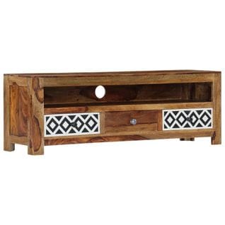 Meuble Télé Buffet TV Télévision Design Pratique 120 Cm Bois De Sesham Solide 2502059