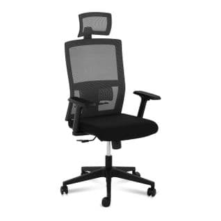 Fauteuil De Bureau Dossier En Filet Appui-tête Charge Maximale 150 Kg Noir