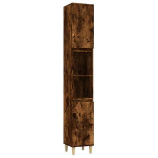 Colonne 30 X 30 X 190 Cm Bois D'ingénierie Chêne Fumé