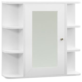 Armoire De toilette Miroir De Salle De Bain 66 X 17 X 63 Cm MDF Blanc
