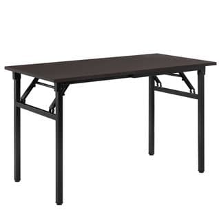 Table Pliant De Cuisine Salle à Manger Hauteur Réglable Pour 4 Personnes 120 Cm Marron Et Noir 03_0