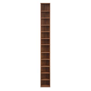 Tour Étagère Cd / Dvd Rangement Stockage Armoire 175 Cm Mdf Mélaminé Noyer 03_0004502