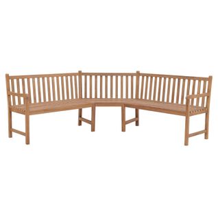 Banc De Jardin Meuble De Patio D'extérieur Terrasse D'angle De Jardin 185 X 185 X 90 Cm Bois