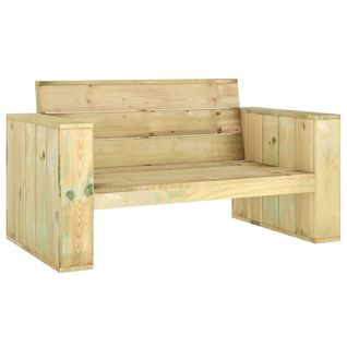 Banc De Jardin Meuble De Patio D'extérieur Terrasse 139 X 76 X 74 Cm Bois De Pin Imprégné 02_001124