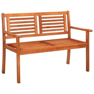 Banc De Jardin Meuble De Patio D'extérieur Terrasse 2 Places 120 X 60 X 89 Cm Bois D'eucalyptus