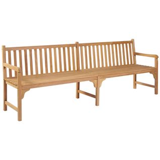 Banc De Jardin Meuble De Patio D'extérieur Terrasse 228 X 62,5 X 90 Cm Bois De Teck Solide 02_00113