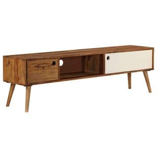 Meuble Télé Buffet TV Télévision Design Pratique 140 Cm Bois Solide De Sesham 2502071/2