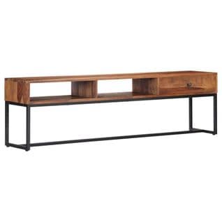 Meuble Télé Buffet TV Télévision Design Pratique 160 Cm Bois De Sesham Massif 2502079