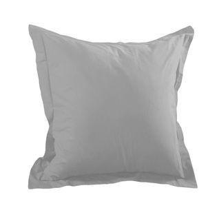 Taie D'oreiller Unie En Coton - 65x65 Cm - Gris Perle