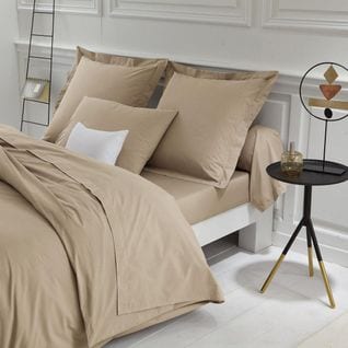 Housse De Couette Percale Coton Tertio®  Beige -200 X 200