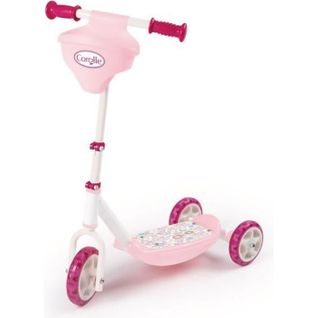 Patinette Corolle 3 Roues Rose Et Blanc