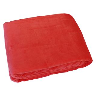 Plaid Velvet Corail 150 X 200 Cm Rouge